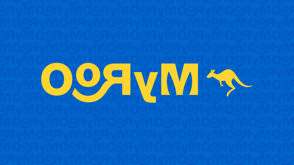 MyRoo logo in UMKC gold against a UMKC blue background